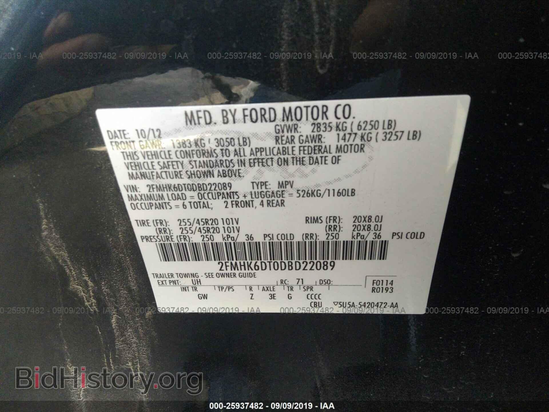 2013 FORD FLEX - VIN: 2FMHK6DT0DBD22089 - Photo 9