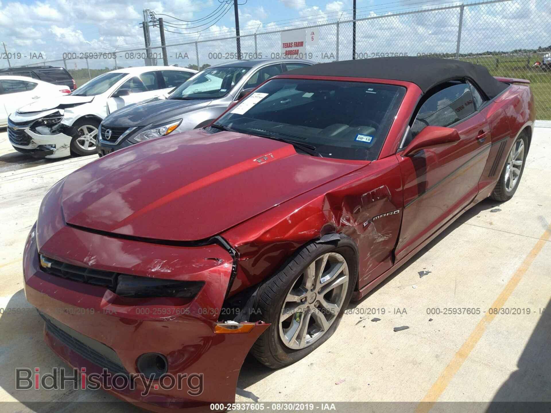 2014 CHEVROLET CAMARO - VIN: 2G1FB3D32E9268564 - Фото 2