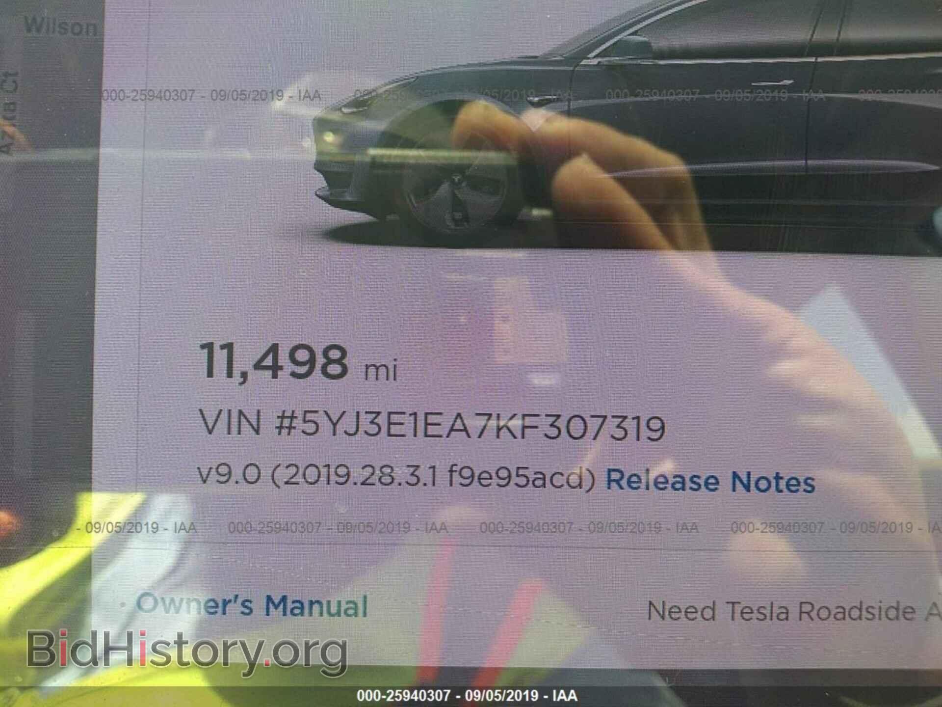 2019 TESLA MODEL 3 - VIN: 5YJ3E1EA7KF307319 - Photo 7