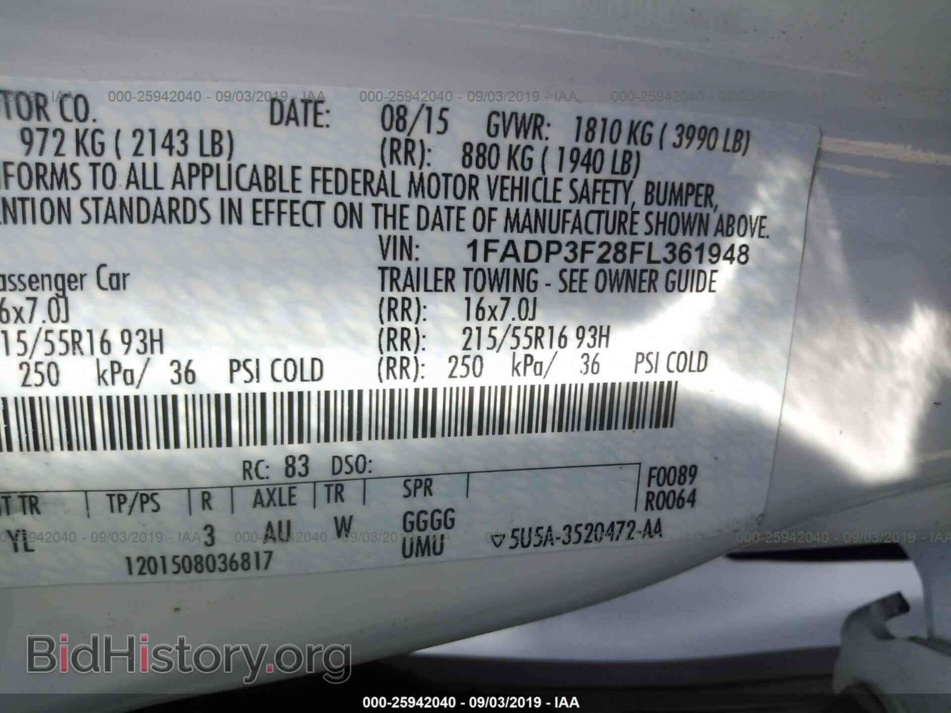 2015 FORD FOCUS - VIN: 1FADP3F28FL361948 - Photo 9