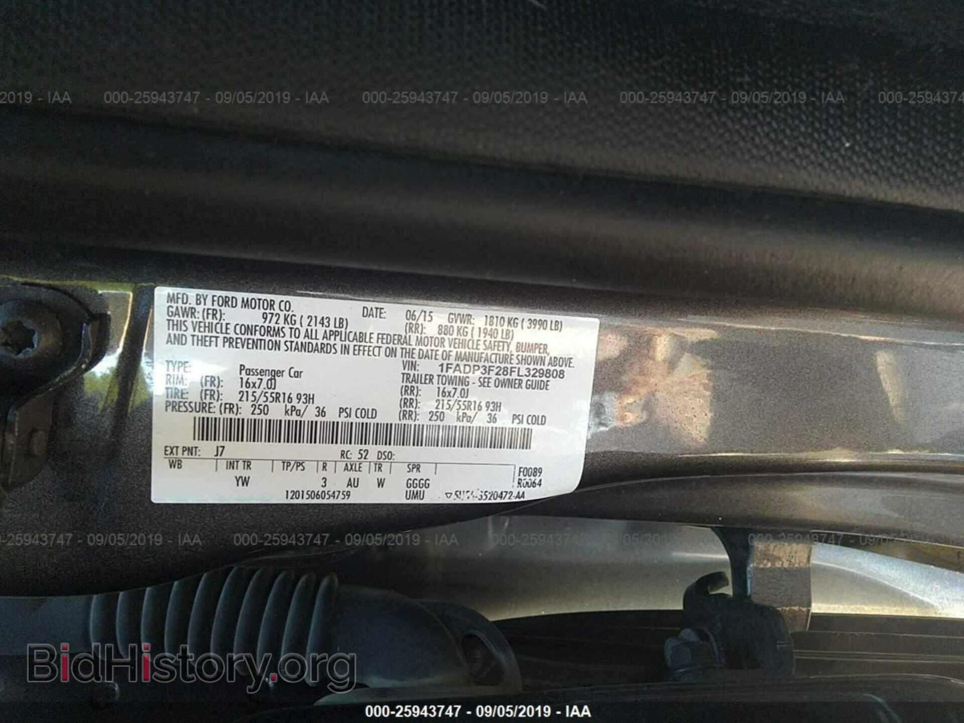 2015 FORD FOCUS - VIN: 1FADP3F28FL329808 - Фото 9