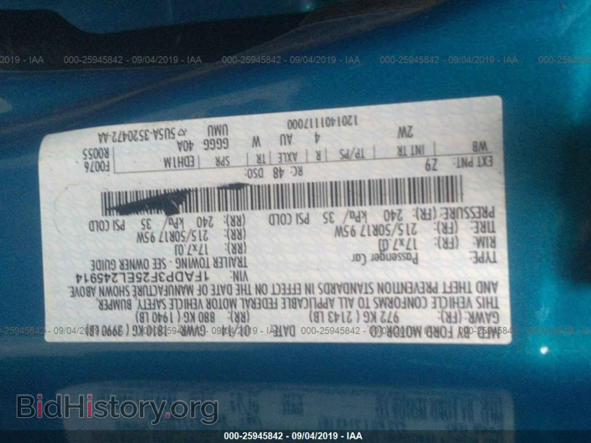 2014 FORD FOCUS - VIN: 1FADP3F25EL245914 - Photo 9