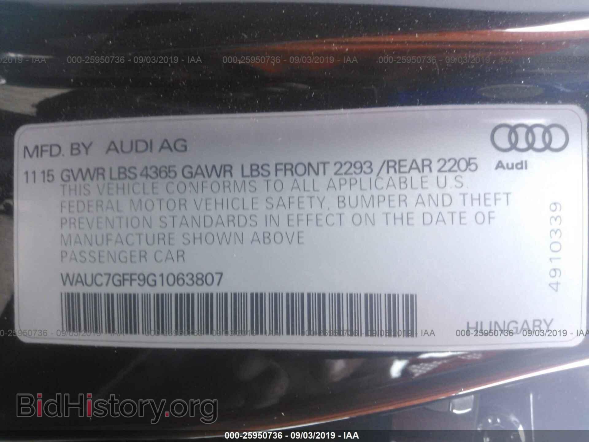 2016 AUDI A3 - VIN: WAUC7GFF9G1063807 - Photo 9
