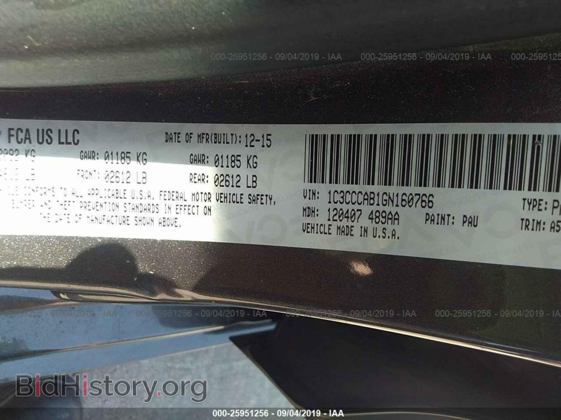 2016 CHRYSLER 200 - VIN: 1C3CCCAB1GN160766 - Photo 9