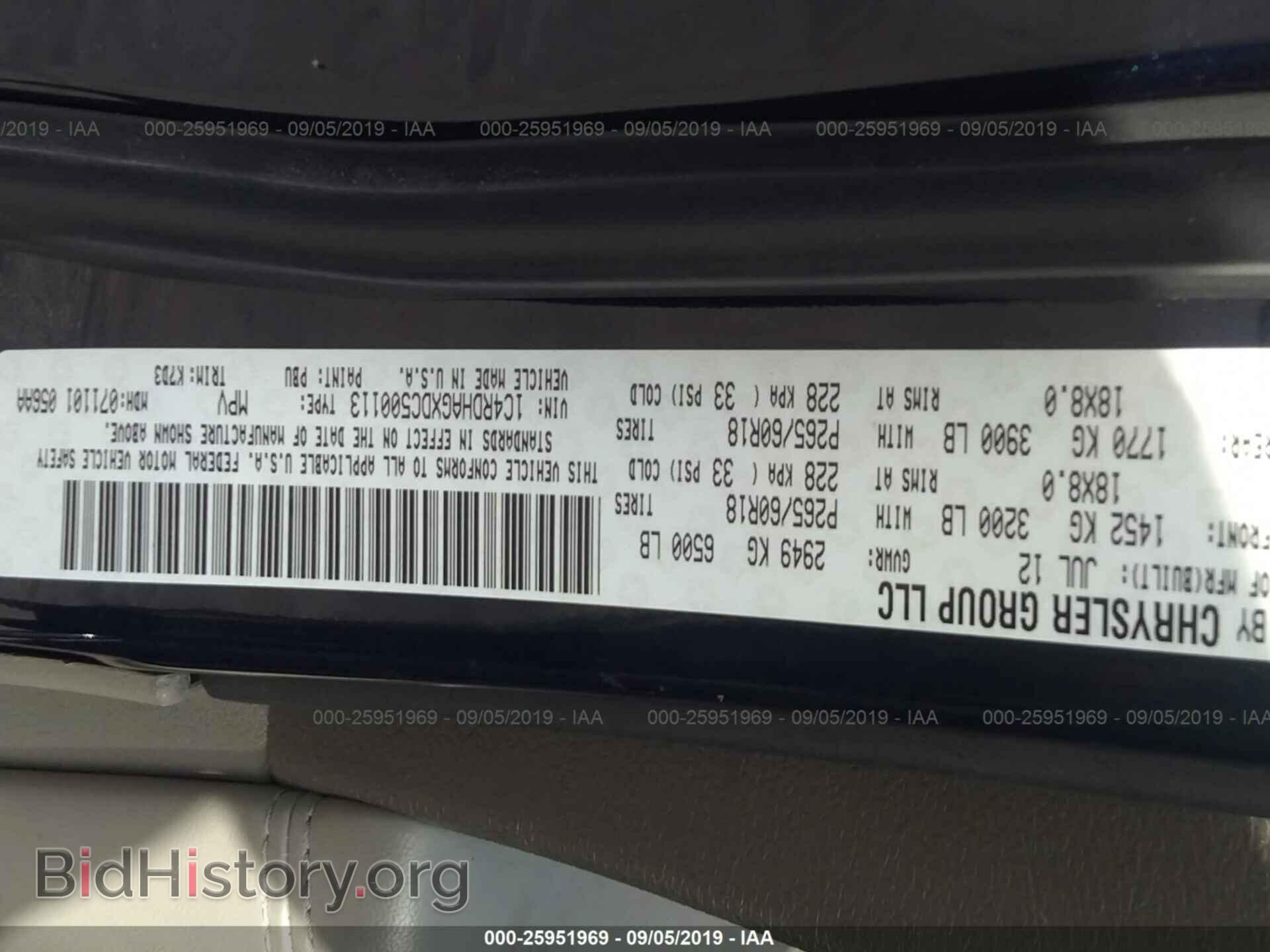 2013 DODGE DURANGO - VIN: 1C4RDHAGXDC500113 - Фото 9