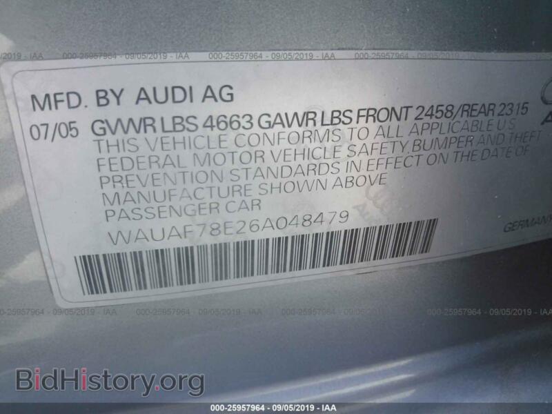 2006 Audi A4 (VIN WAUAF78E26A048479) — фото 9 из 10