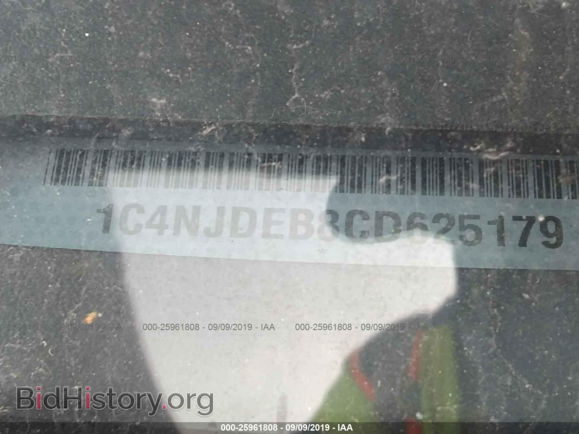 2012 JEEP COMPASS - VIN: 1C4NJDEB8CD625179 - Фото 9