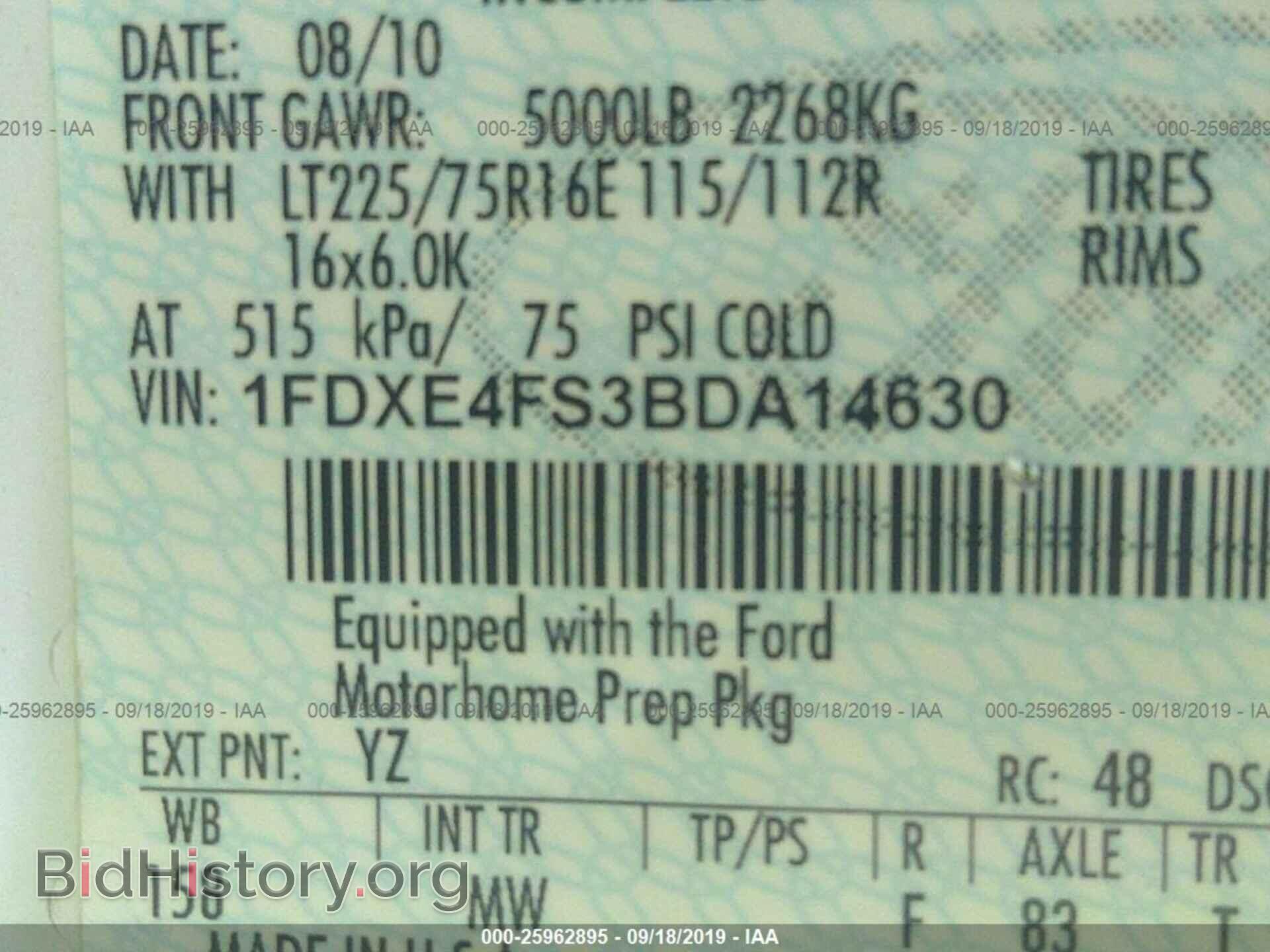 2011 FORD ECONOLINE - VIN: 1FDXE4FS3BDA14630 - Фото 9