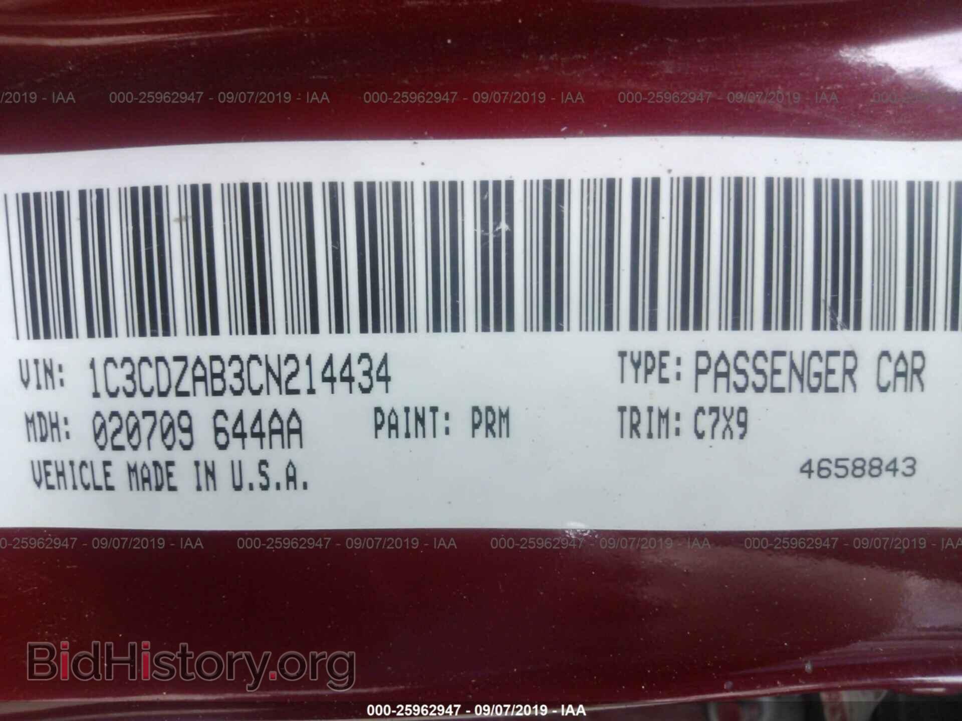 2012 DODGE AVENGER - VIN: 1C3CDZAB3CN214434 - Фото 9
