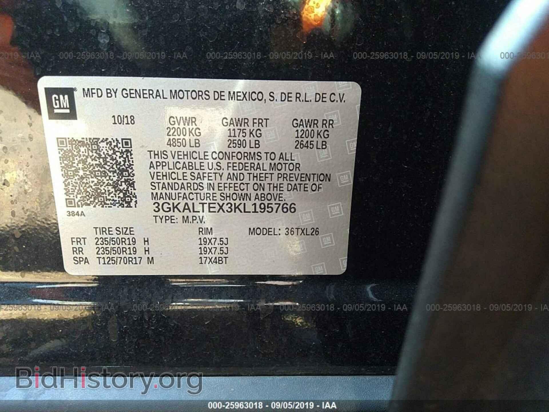 2019 GMC TERRAIN - VIN: 3GKALTEX3KL195766 - Photo 9