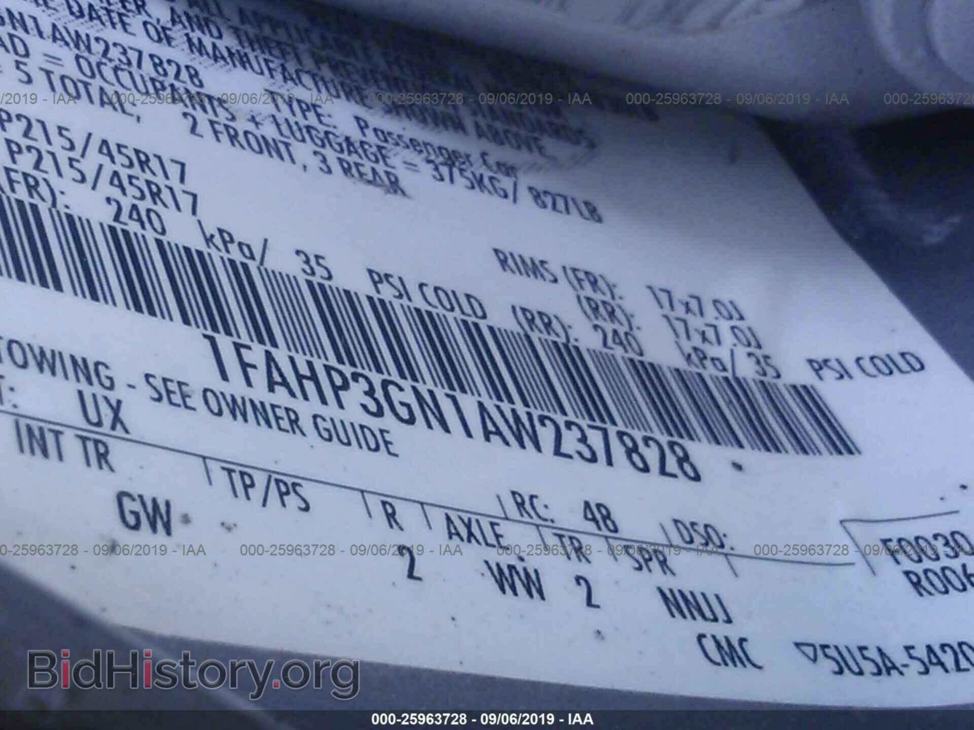 2010 FORD FOCUS - VIN: 1FAHP3GN1AW237828 - Фото 9