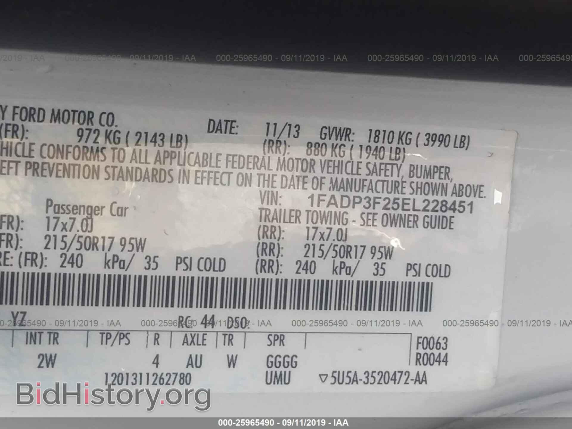 2014 FORD FOCUS - VIN: 1FADP3F25EL228451 - Photo 9