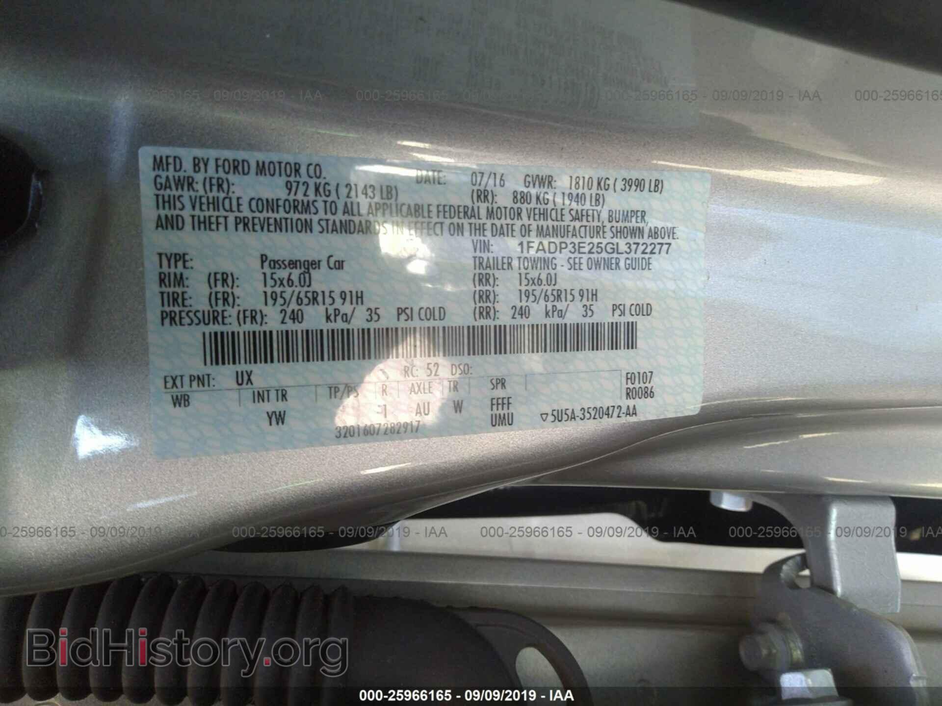 2016 FORD FOCUS - VIN: 1FADP3E25GL372277 - Photo 9