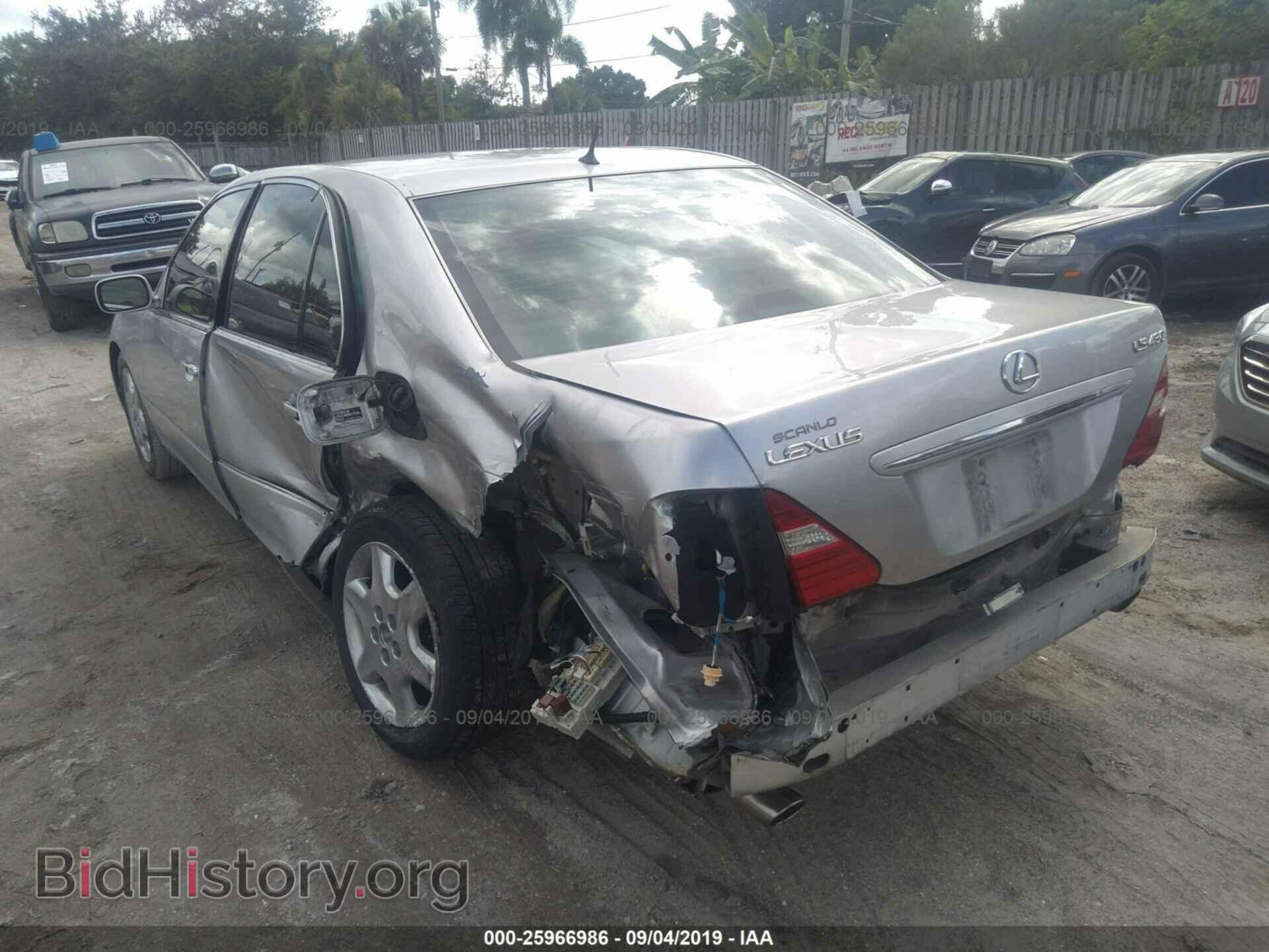 2004 LEXUS LS - VIN: JTHBN36F540169362 - Фото 3