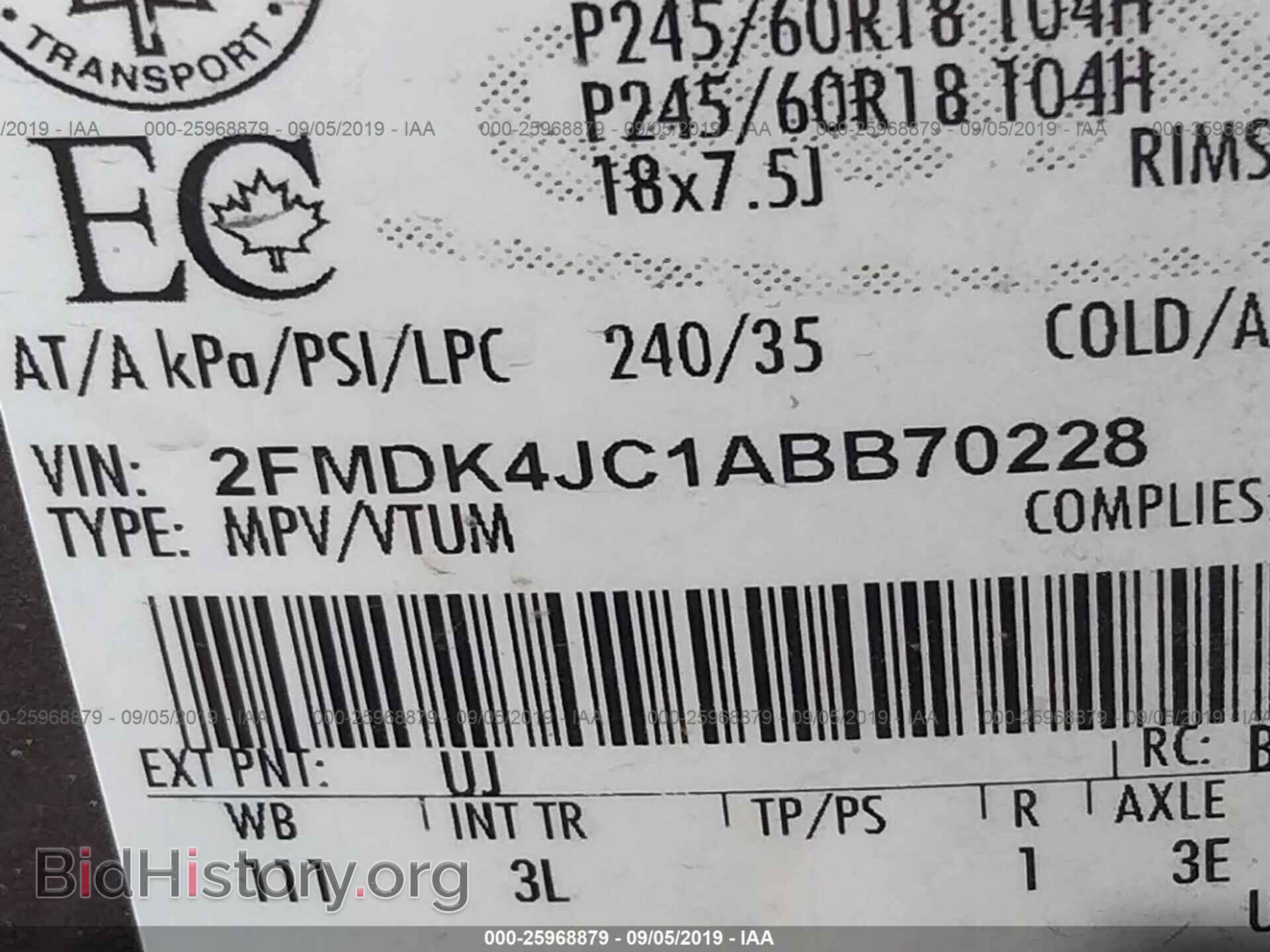 2010 FORD EDGE - VIN: 2FMDK4JC1ABB70228 - Photo 9