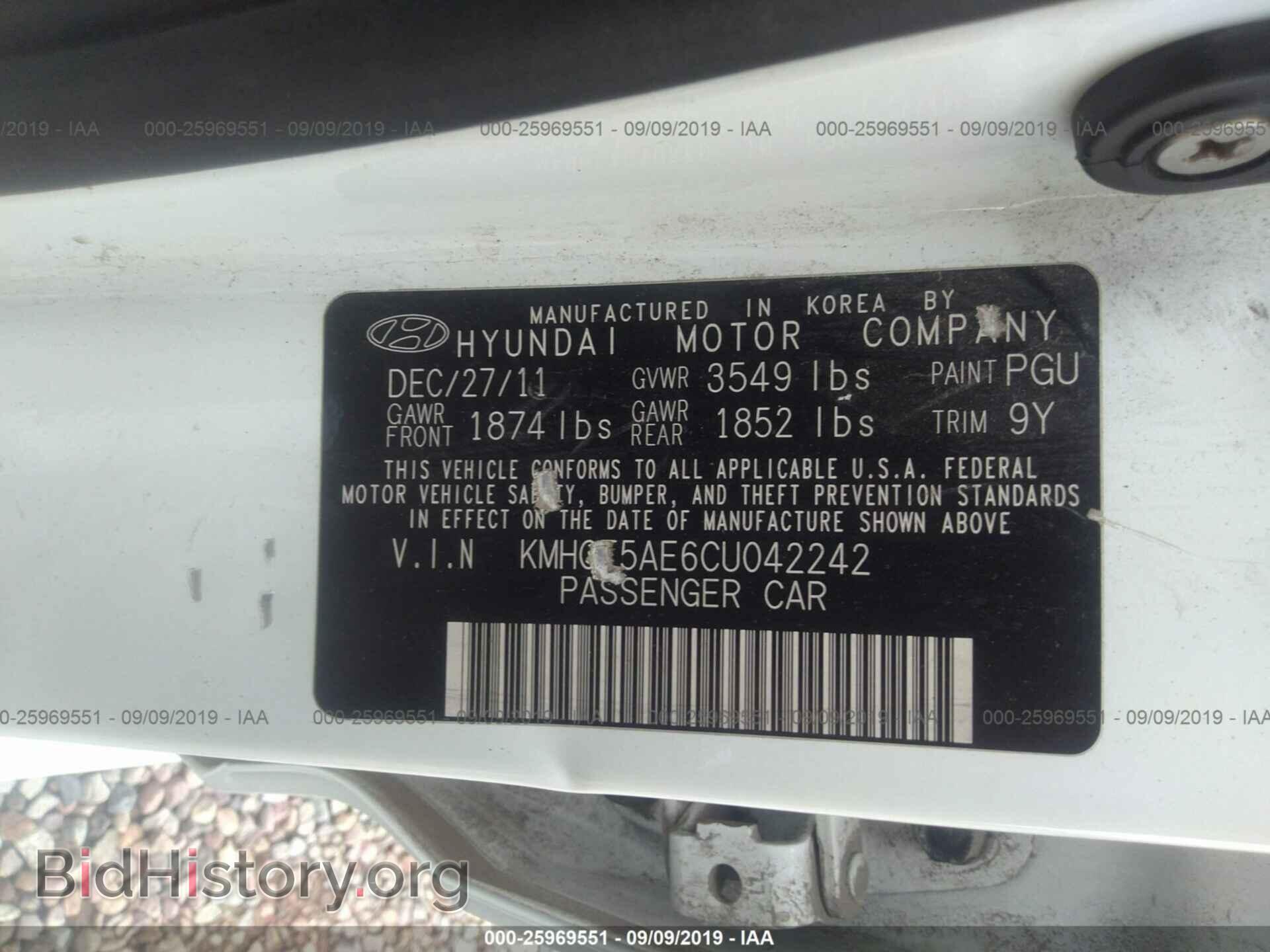 2012 HYUNDAI ACCENT - VIN: KMHCT5AE6CU042242 - Фото 9