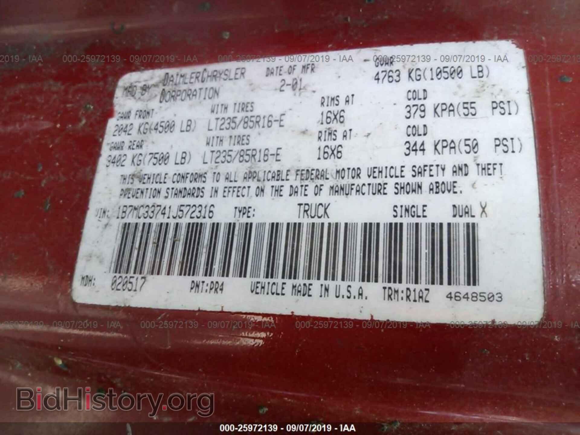 2001 DODGE RAM 3500 - VIN: 1B7MC33741J572316 - Photo 9