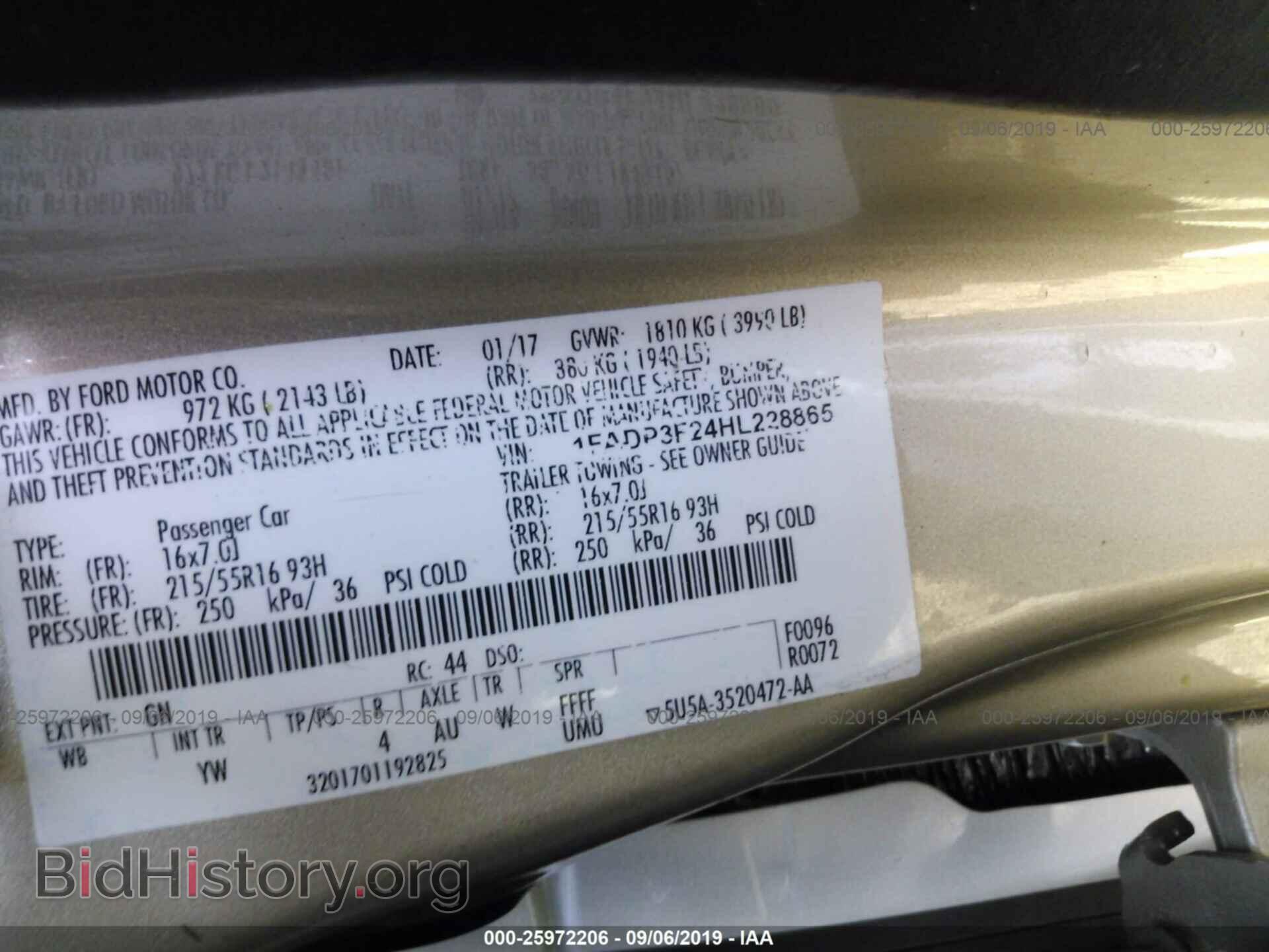 2017 FORD FOCUS - VIN: 1FADP3F24HL228865 - Photo 9