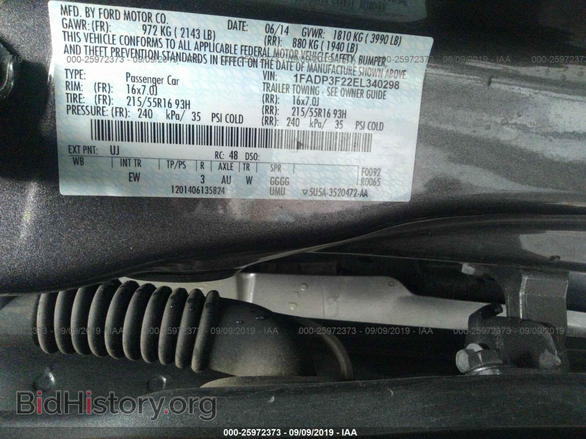 2014 FORD FOCUS - VIN: 1FADP3F22EL340298 - Photo 9