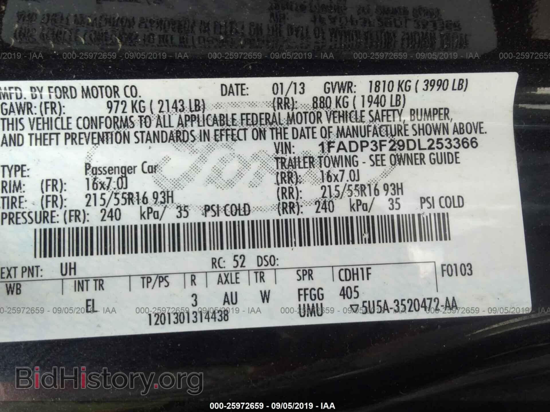 2013 FORD FOCUS - VIN: 1FADP3F29DL253366 - Photo 9