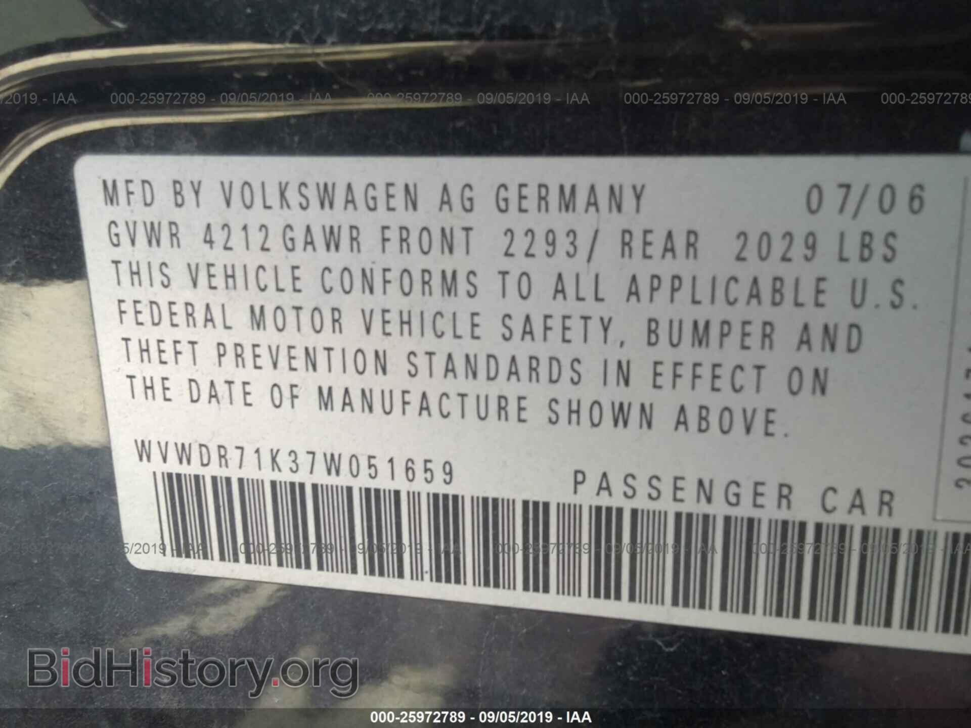 2007 VOLKSWAGEN RABBIT - VIN: WVWDR71K37W051659 - Фото 9
