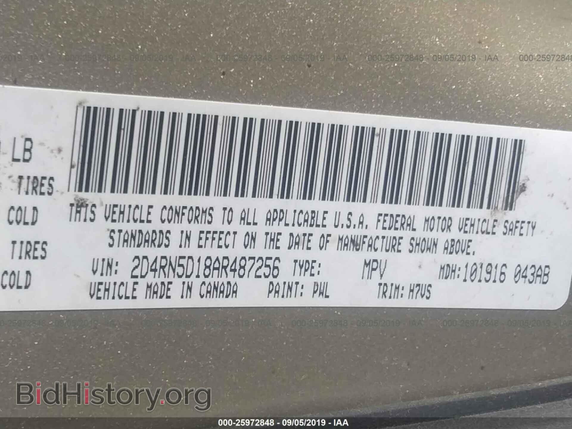 2010 DODGE GRAND CARAVAN - VIN: 2D4RN5D18AR487256 - Фото 9
