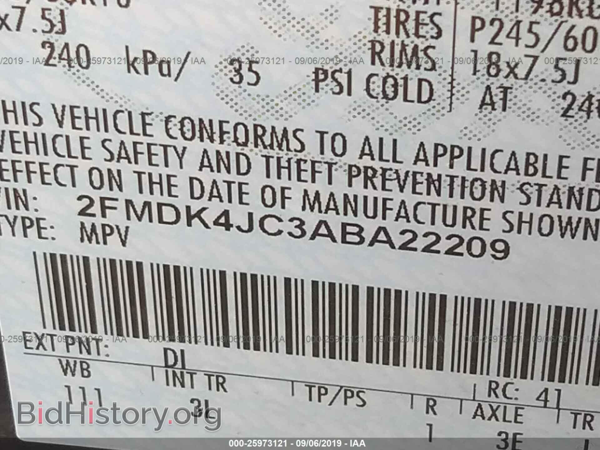2010 FORD EDGE - VIN: 2FMDK4JC3ABA22209 - Photo 9
