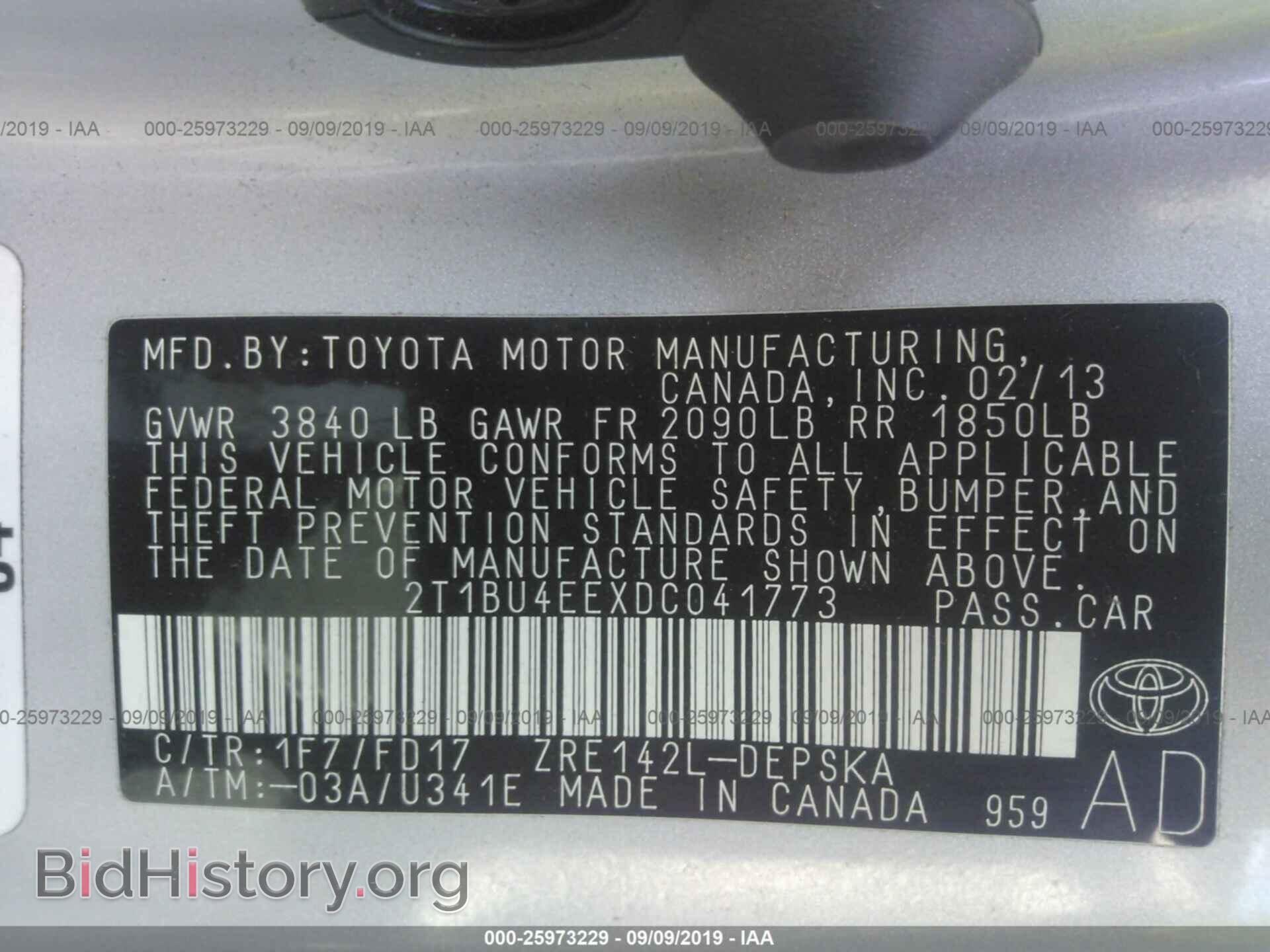 2013 TOYOTA COROLLA - VIN: 2T1BU4EEXDC041773 - Photo 9