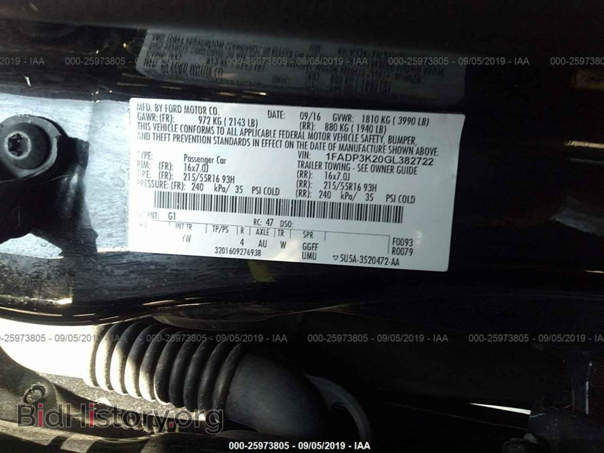 2016 FORD FOCUS - VIN: 1FADP3K20GL382722 - Photo 9