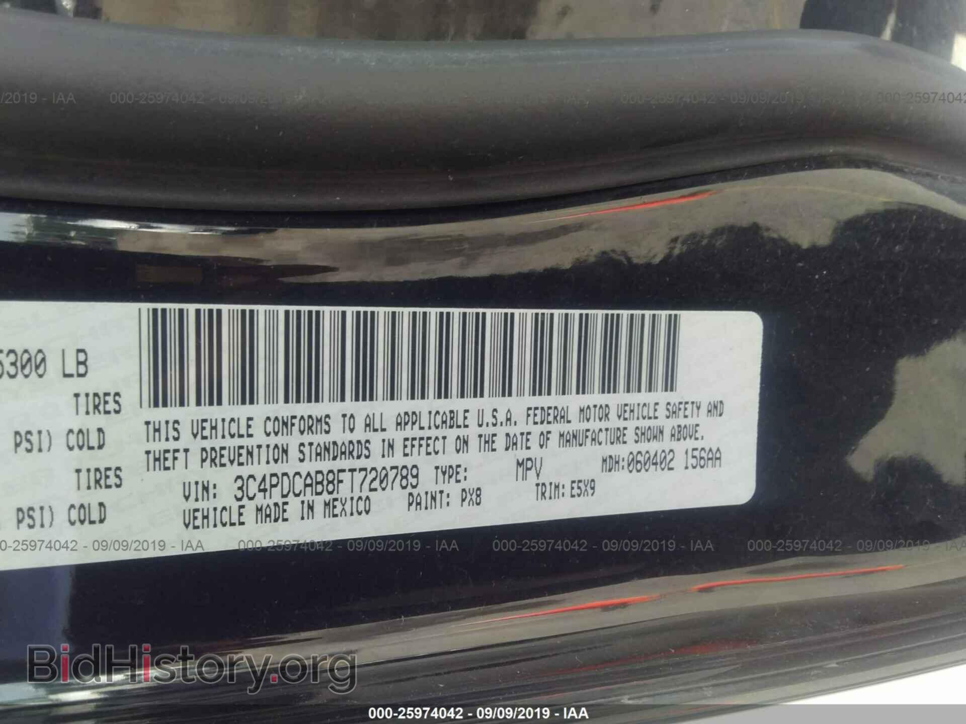 2015 DODGE JOURNEY - VIN: 3C4PDCAB8FT720789 - Photo 9