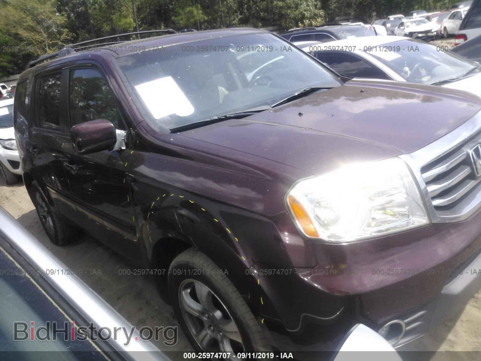 Photo 5FNYF4H73CB017200 - HONDA PILOT 2012