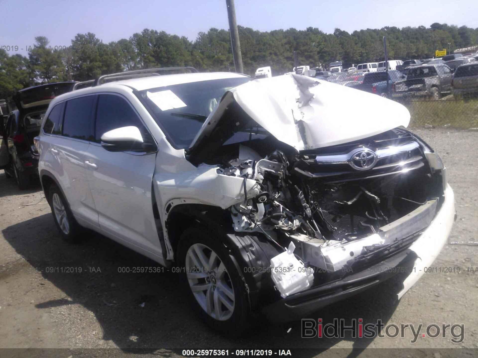 Photo 5TDZARFHXGS019409 - TOYOTA HIGHLANDER 2016