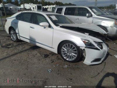 2015 Lexus LS 460l, белый — VIN JTHDL5EF3F5007537, IAAI