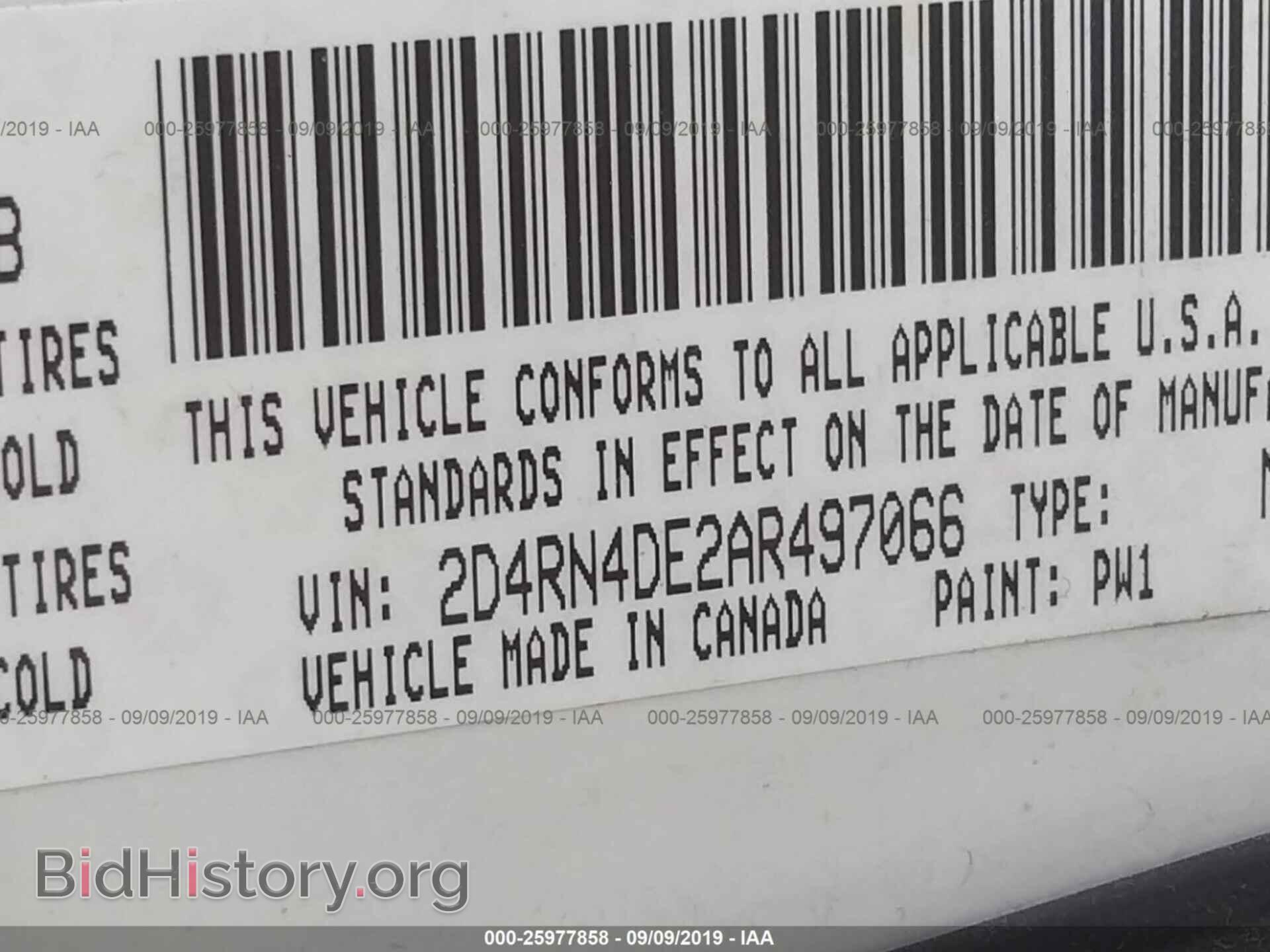 2010 DODGE GRAND CARAVAN - VIN: 2D4RN4DE2AR497066 - Фото 9