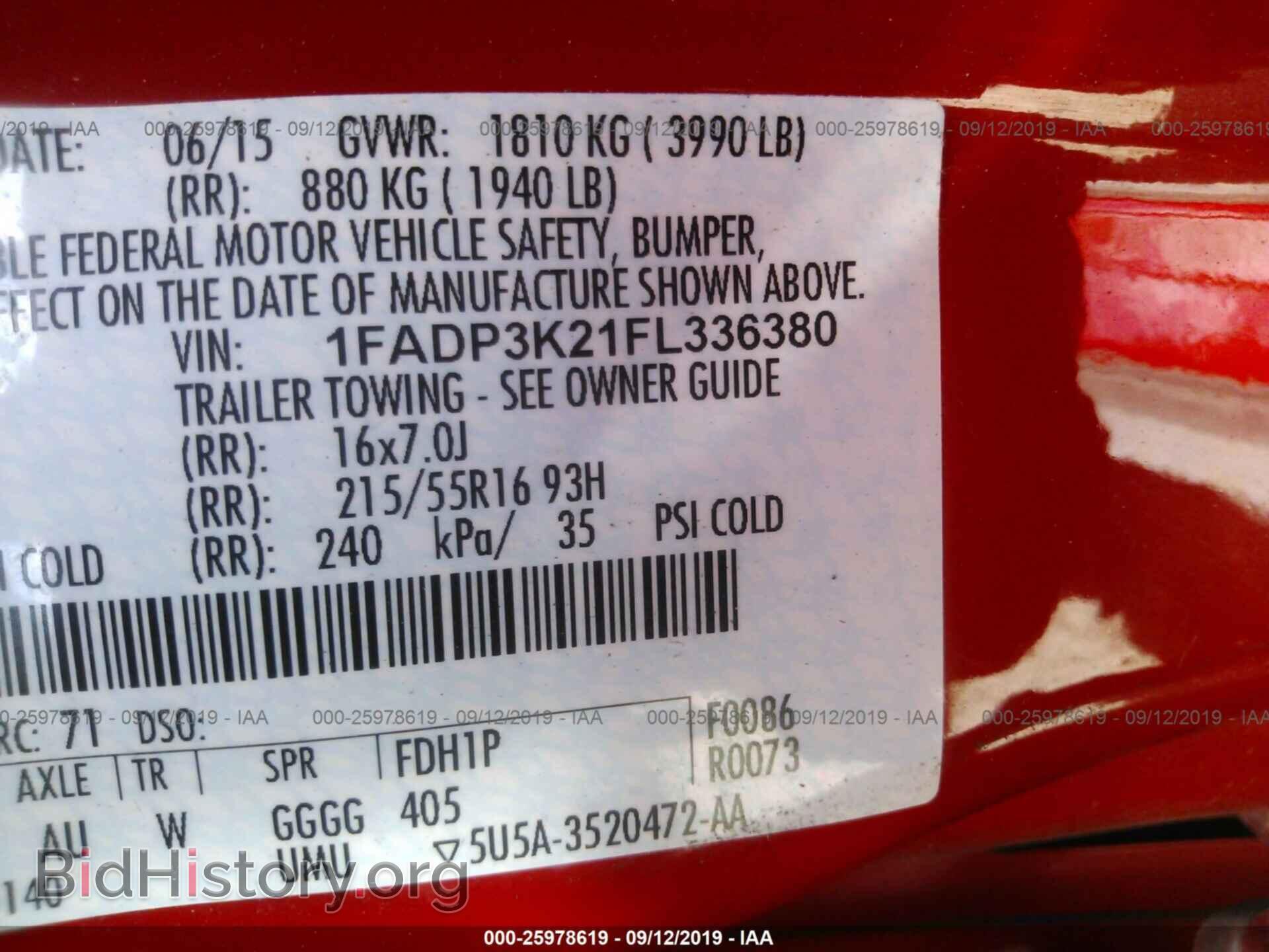 2015 FORD FOCUS - VIN: 1FADP3K21FL336380 - Photo 9
