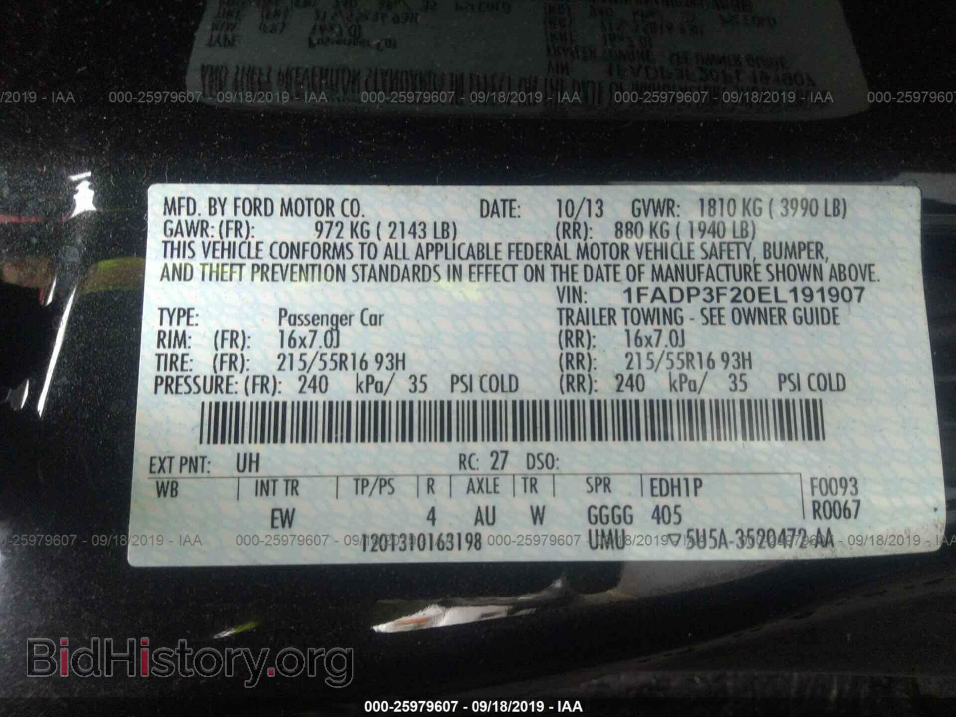 2014 FORD FOCUS - VIN: 1FADP3F20EL191907 - Photo 9