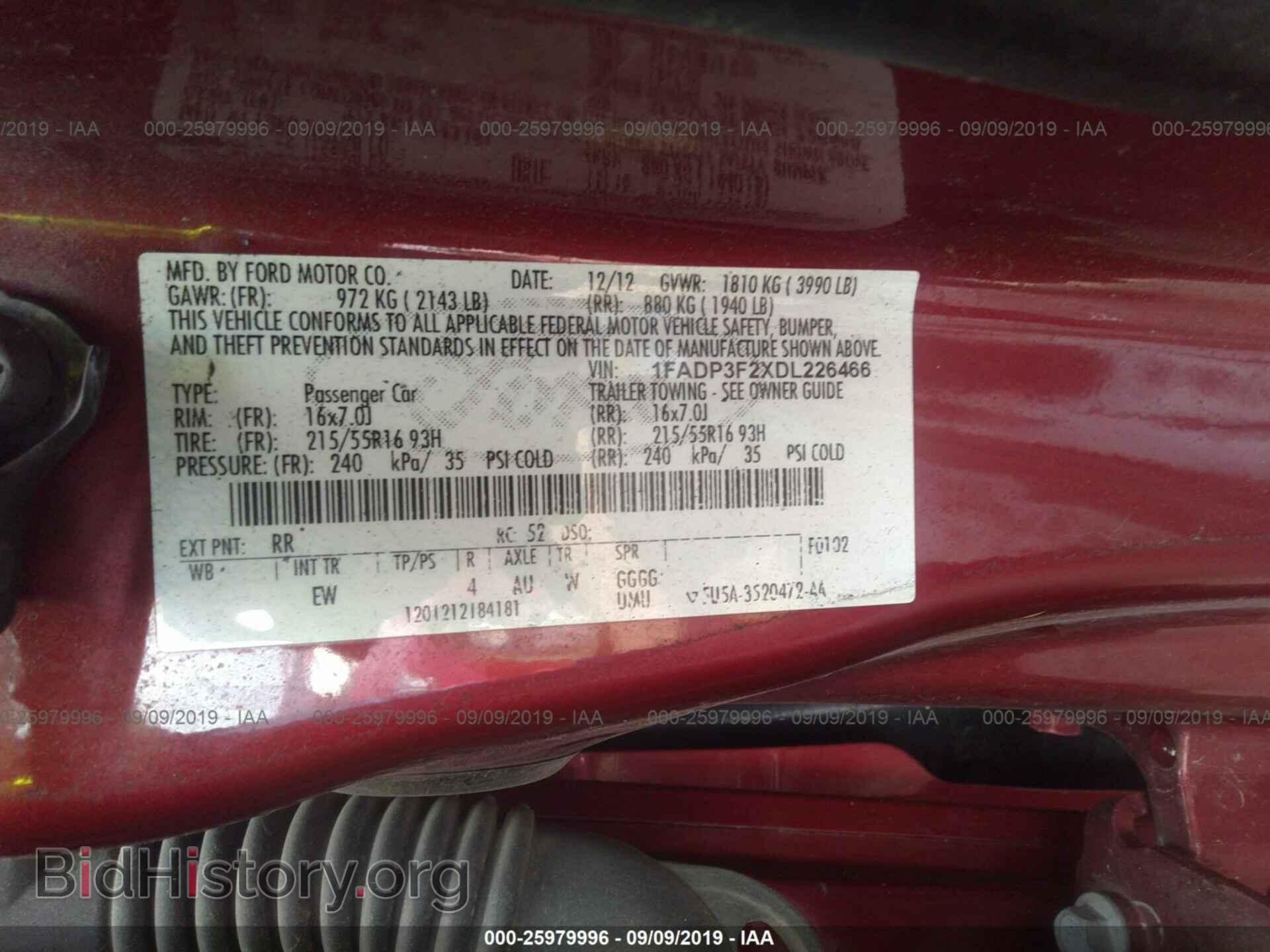 2013 FORD FOCUS - VIN: 1FADP3F2XDL226466 - Photo 9