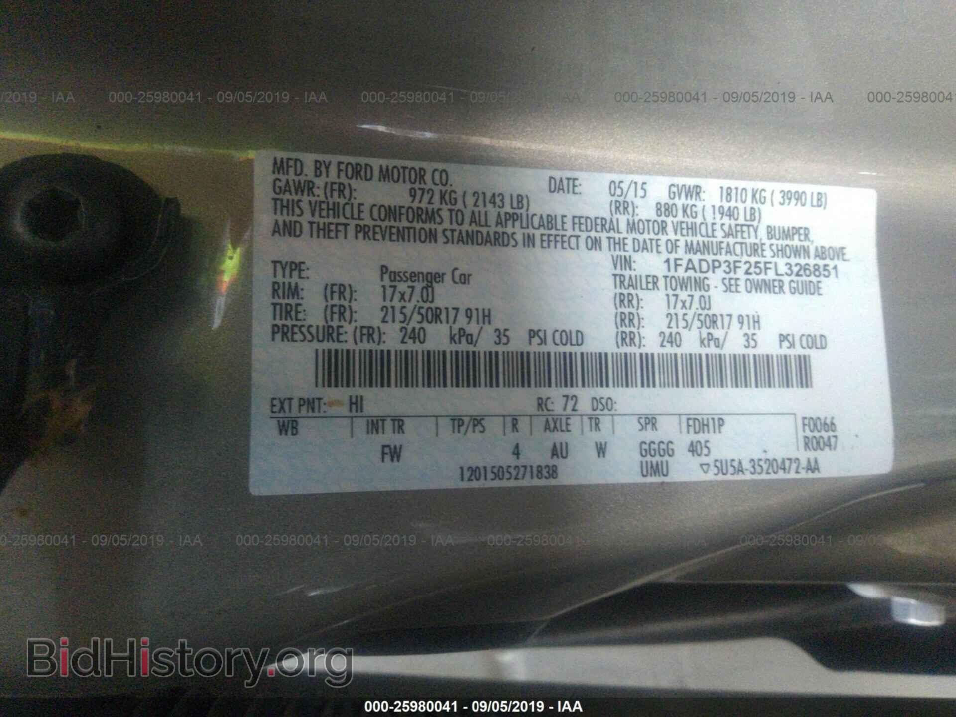 2015 FORD FOCUS - VIN: 1FADP3F25FL326851 - Photo 9