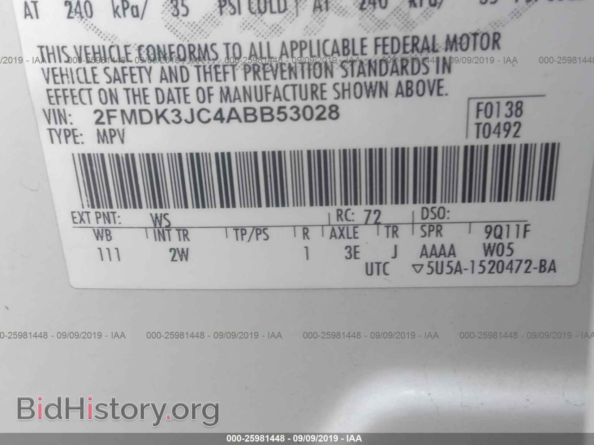 2010 FORD EDGE - VIN: 2FMDK3JC4ABB53028 - Photo 9
