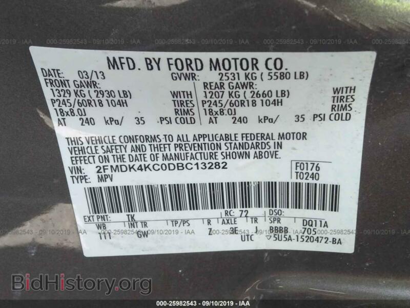 2013 Ford EDGE (VIN 2FMDK4KC0DBC13282) — photo 9 of 10