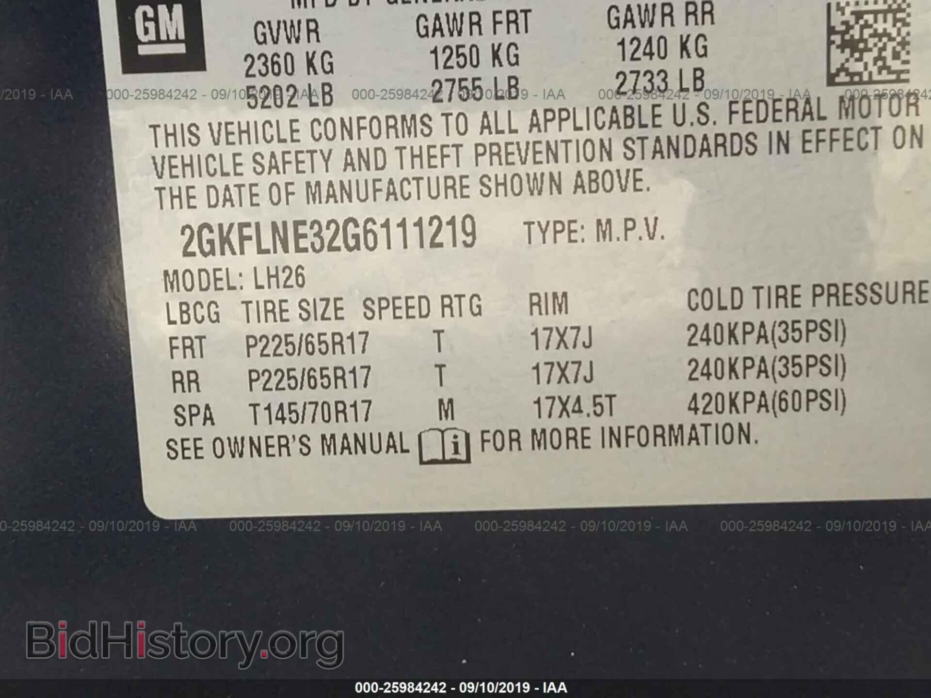 2016 GMC TERRAIN - VIN: 2GKFLNE32G6111219 - Photo 9