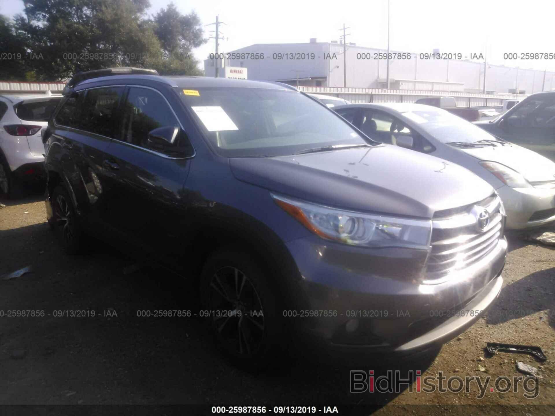 Photo 5TDKKRFH6GS502720 - TOYOTA HIGHLANDER 2016