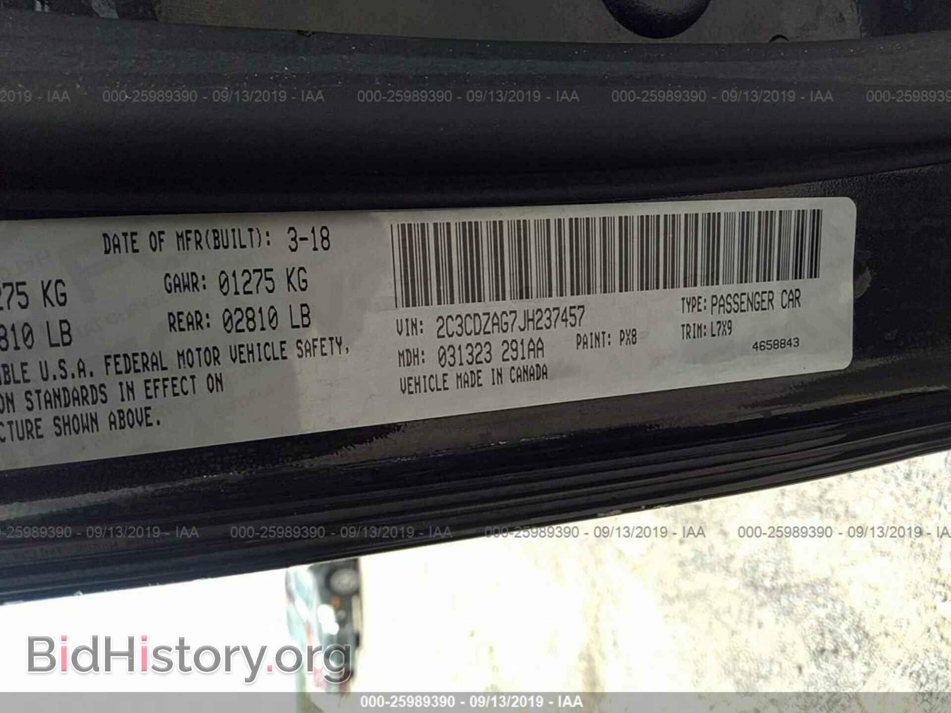 2018 DODGE CHALLENGER - VIN: 2C3CDZAG7JH237457 - Photo 9