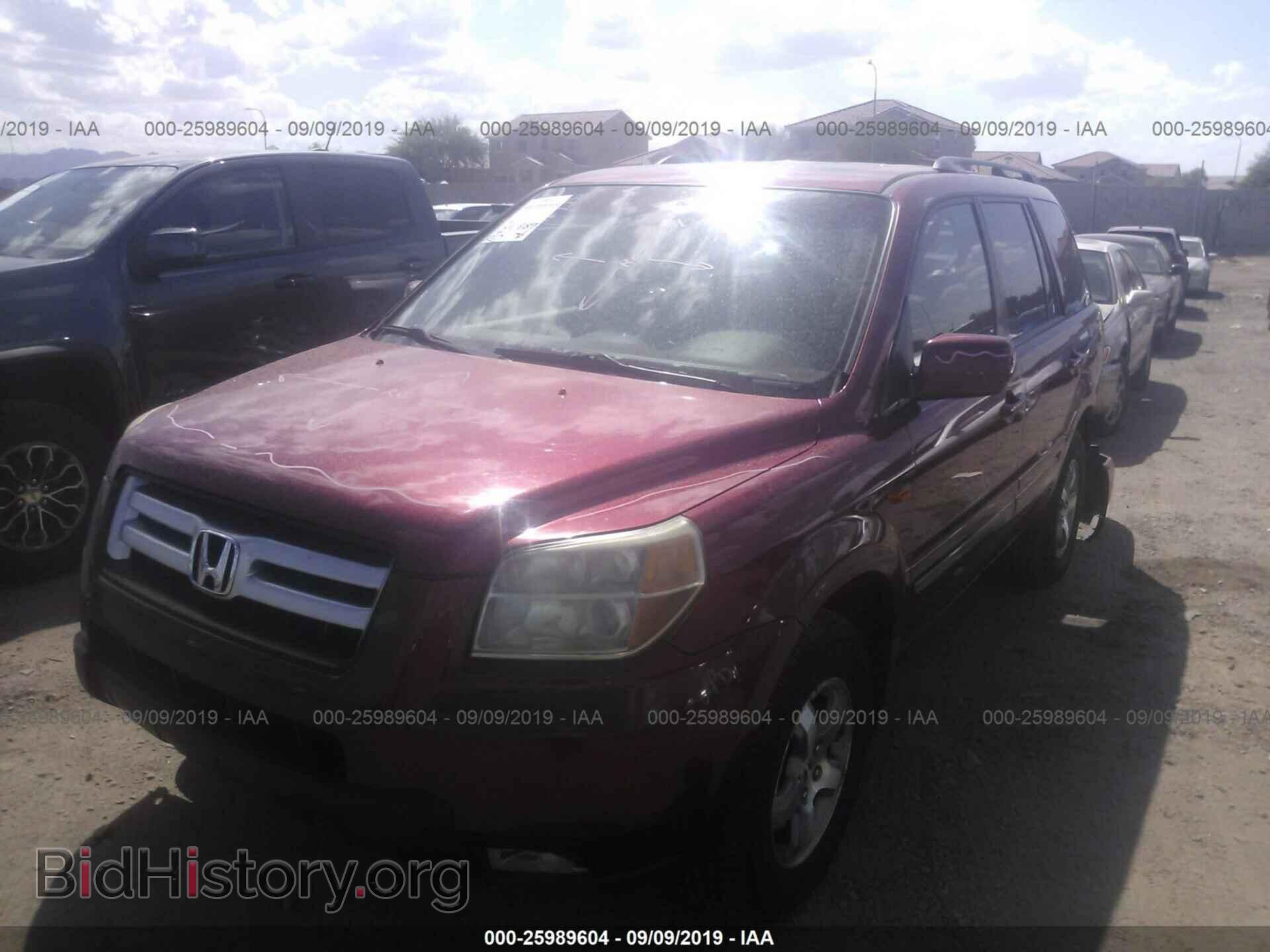 2006 HONDA PILOT - VIN: 2HKYF18666H502104 - Фото 2