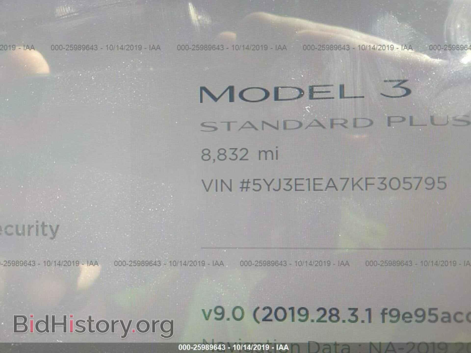 2019 TESLA MODEL 3 - VIN: 5YJ3E1EA7KF305795 - Photo 7