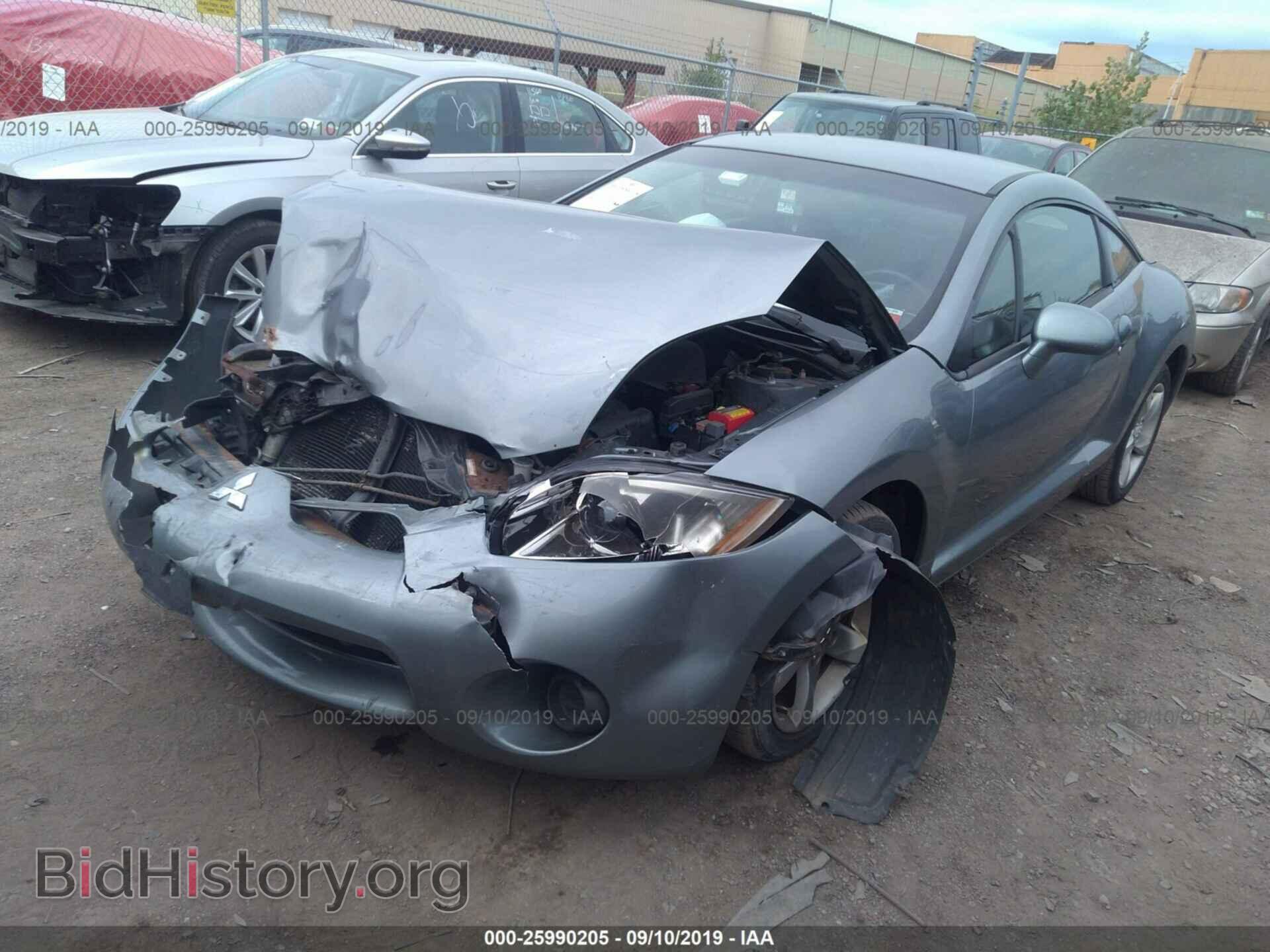 2007 MITSUBISHI ECLIPSE - VIN: 4A3AK24F67E004024 - Фото 2