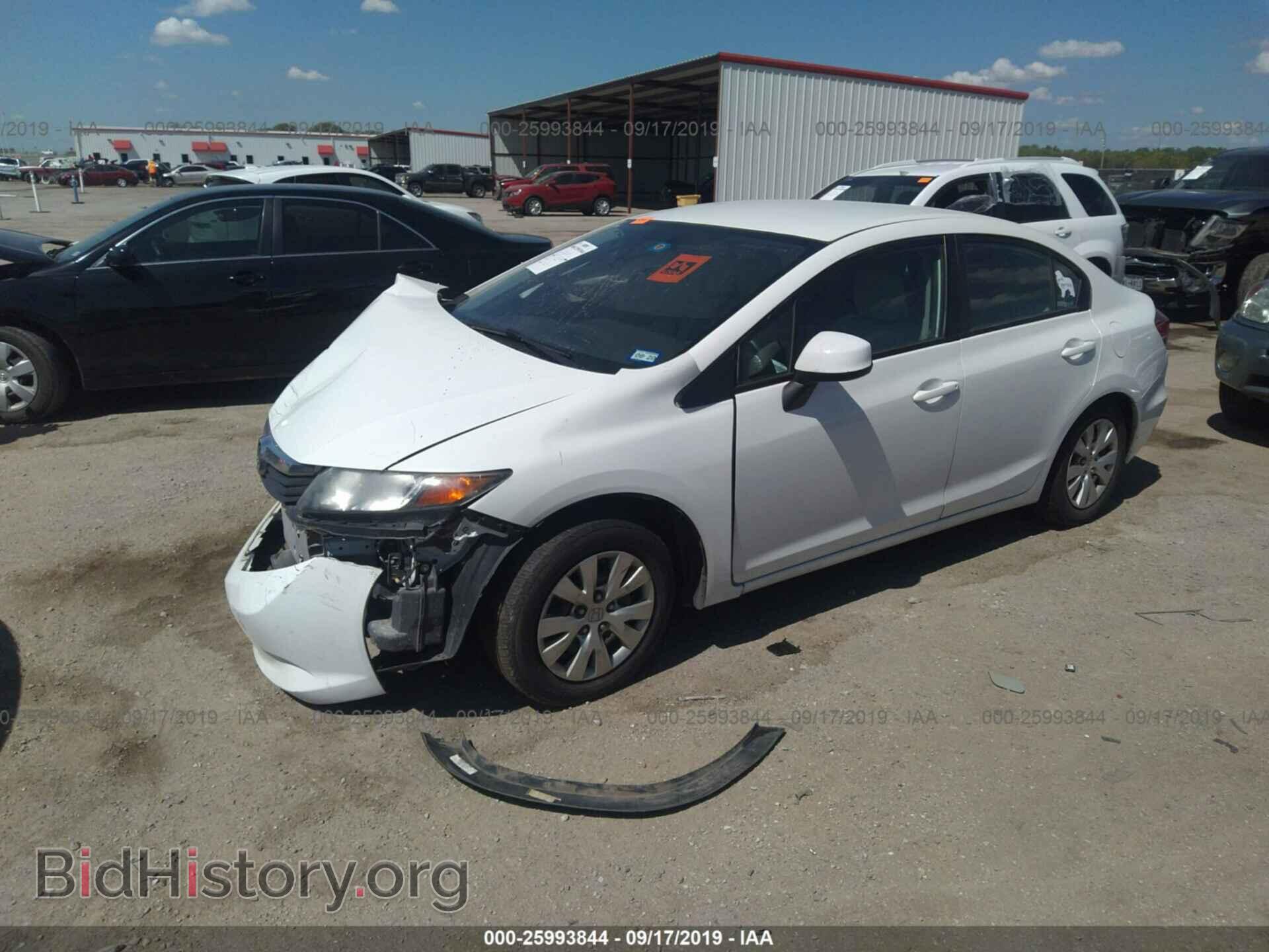 2012 HONDA CIVIC - VIN: 2HGFB2F55CH522482 - Фото 2