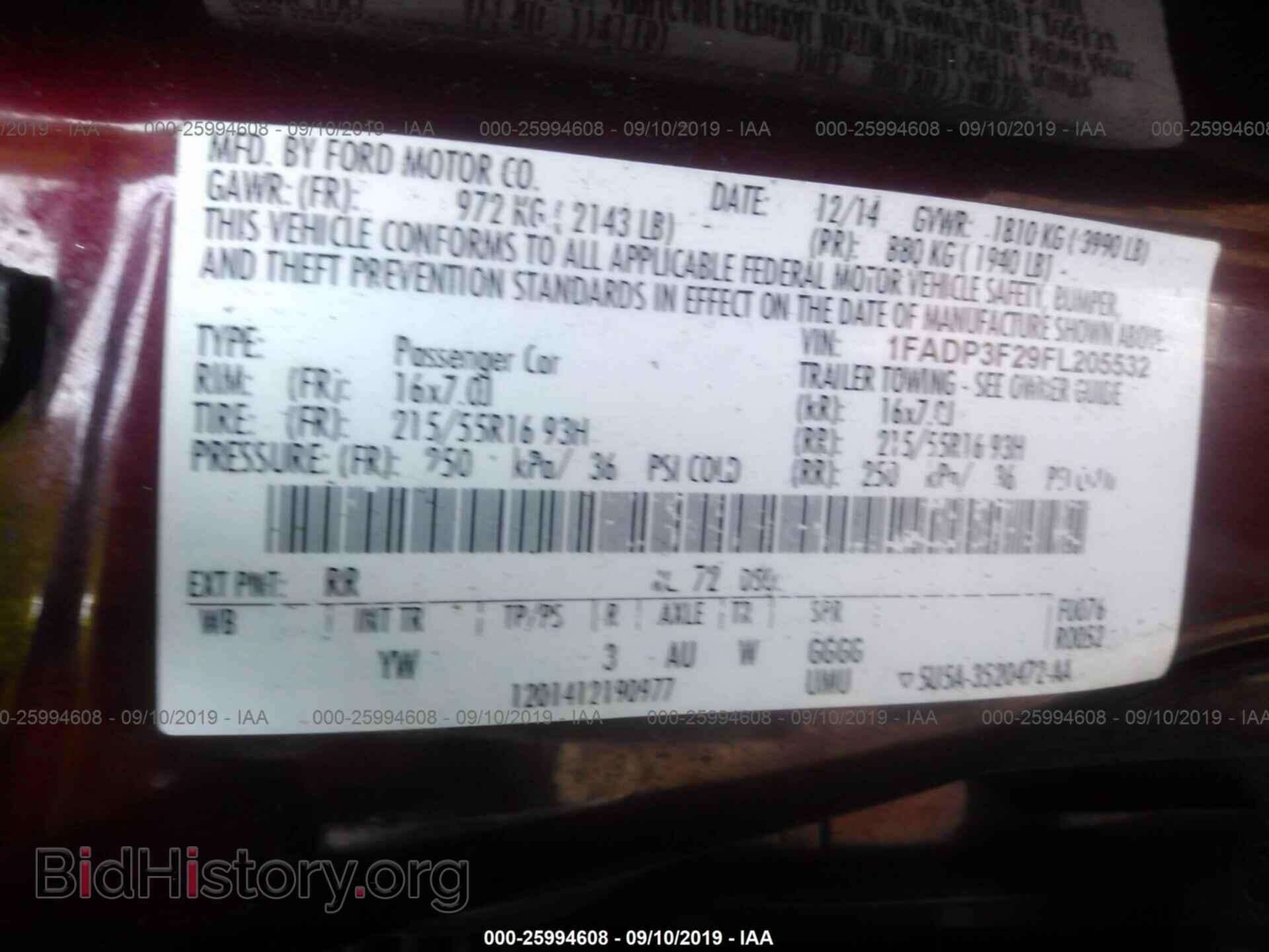 2015 FORD FOCUS - VIN: 1FADP3F29FL205532 - Фото 9