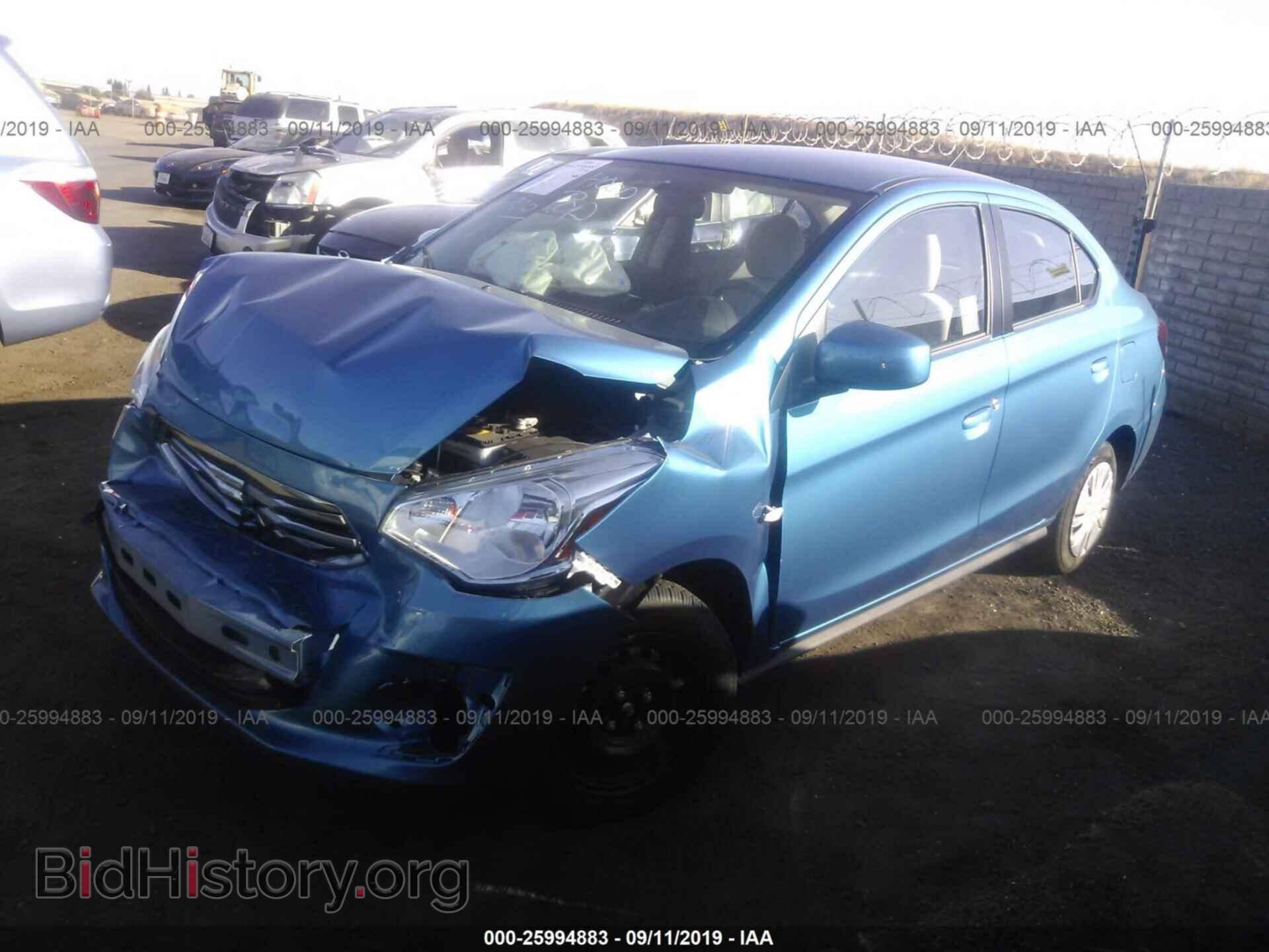 2019 MITSUBISHI MIRAGE - VIN: ML32F3FJ9KHF16439 - Фото 2