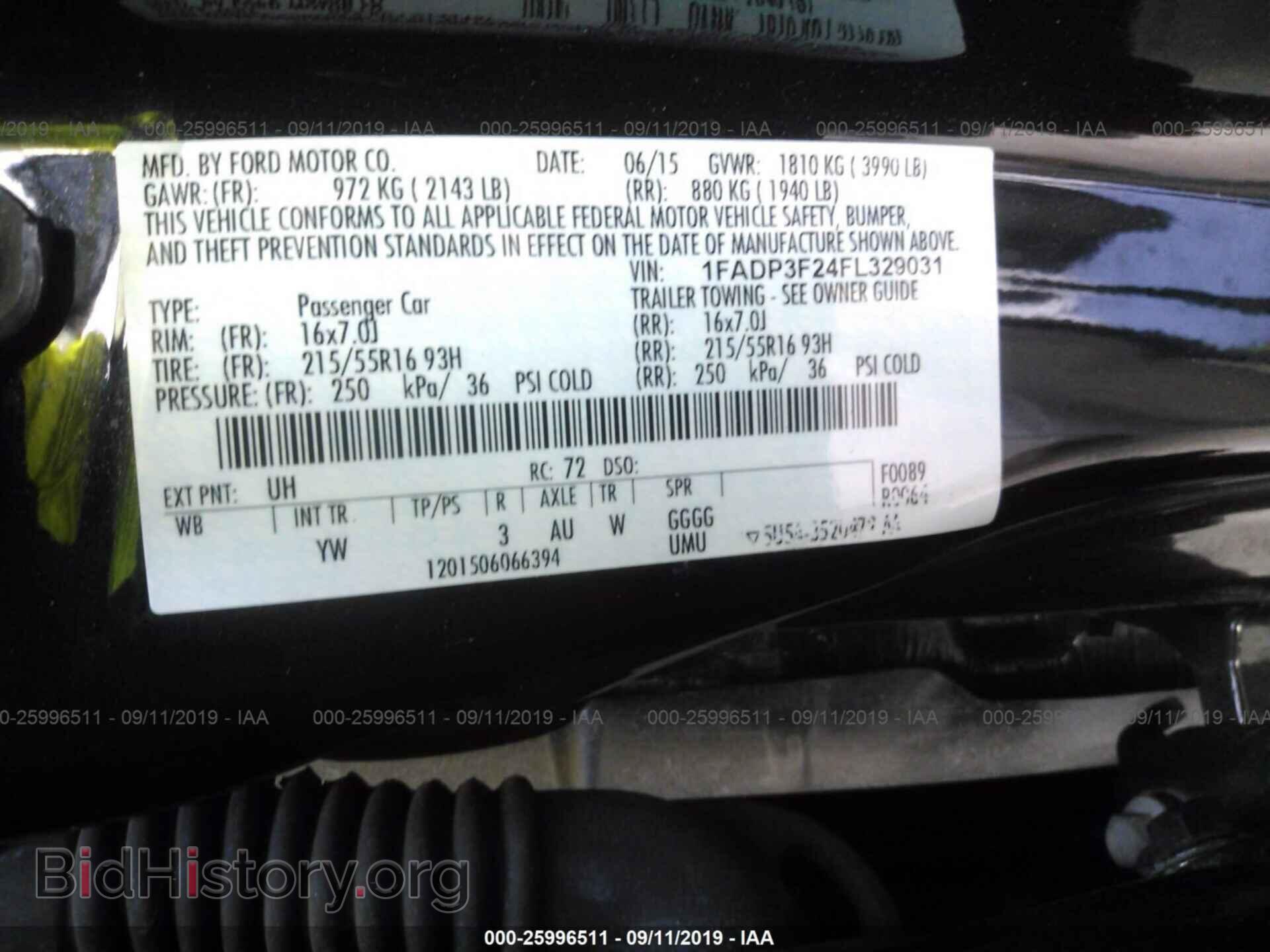 2015 FORD FOCUS - VIN: 1FADP3F24FL329031 - Фото 9